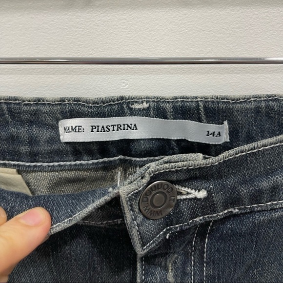 Duo Duo Piastrina Straight Leg Denim Distressed Jeans Size 14 Made In Italy - Picture 5 of 7